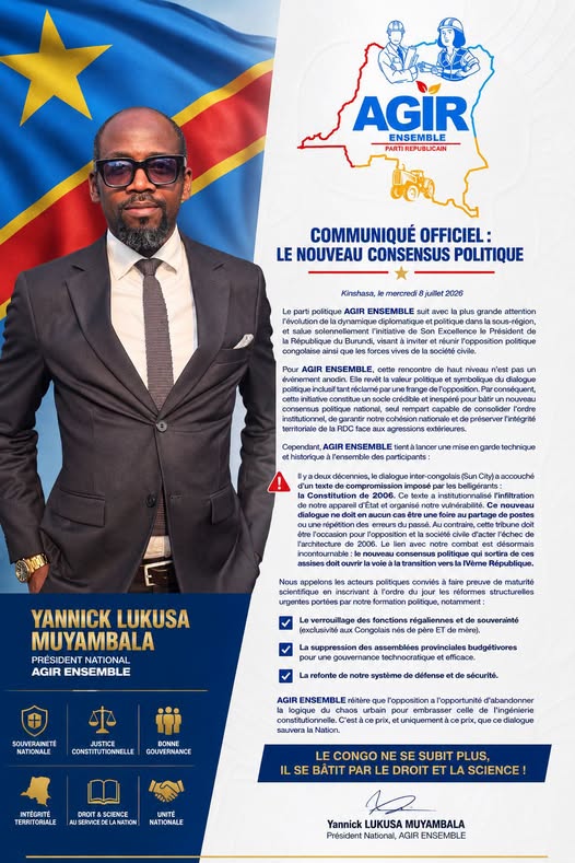 COMMUNIQUÉ OFFICIEL : LE NOUVEAU CONSENSUS POLITIQUE